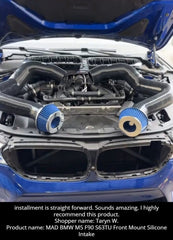 Kies-Motorsports Extreme Powerhouse MAD BMW M5 F90 G90 M8 F9X Front Mount Silicone Intake