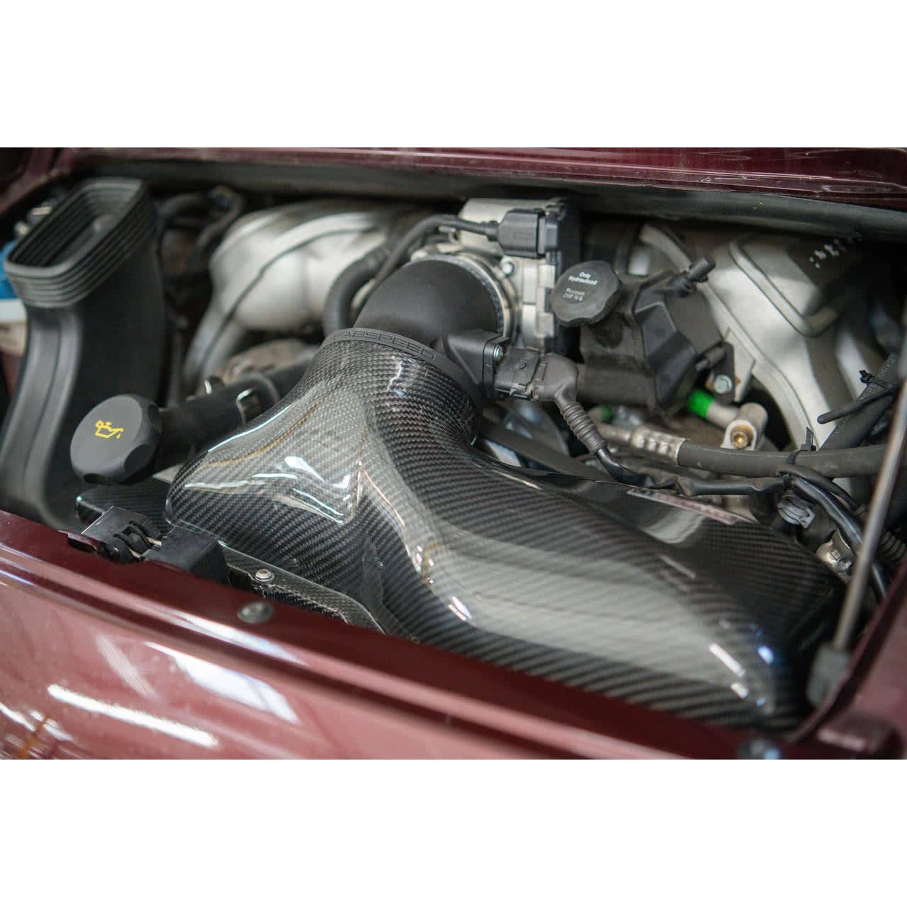 Kies-Motorsports Fabspeed Motorsports 997 MAXFLO CARBON FIBER SUPER HIGHFLOW HIGH PERFORMANCE airbox cover lid for all 997 OEM base airbox systems