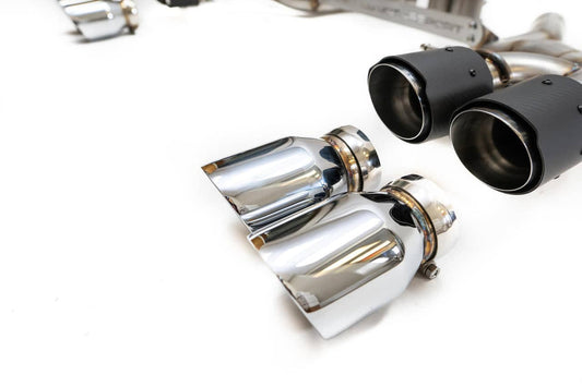 Kies-Motorsports Fabspeed Motorsports Fabspeed BMW M5 F90 Muffler Bypass Pipes with Quad Style Tips
