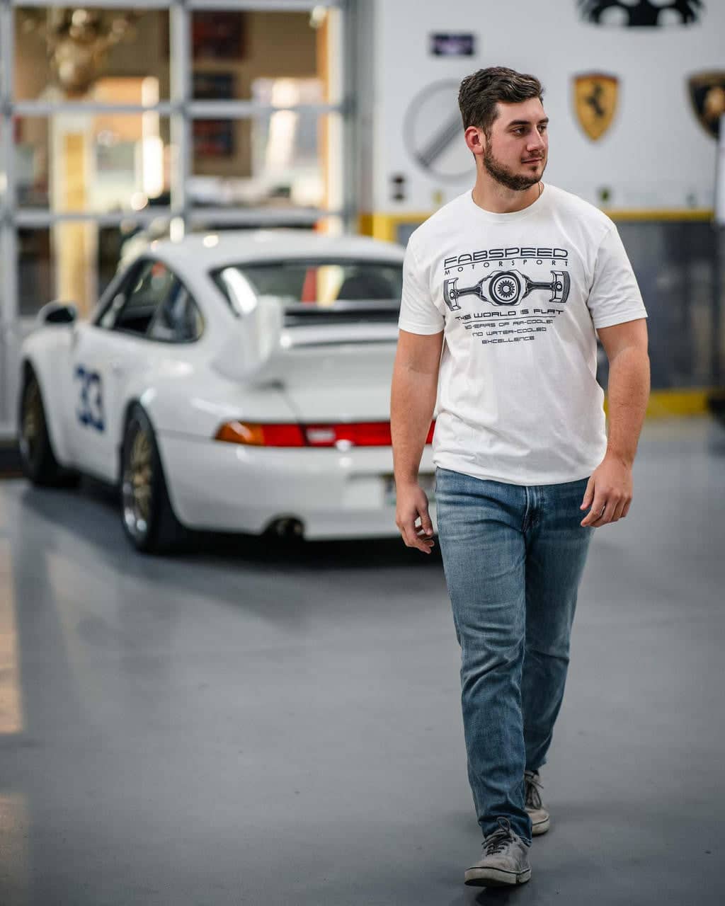 Kies-Motorsports Fabspeed Motorsports Fabspeed Motorsport The World Is Flat Porsche T-Shirt