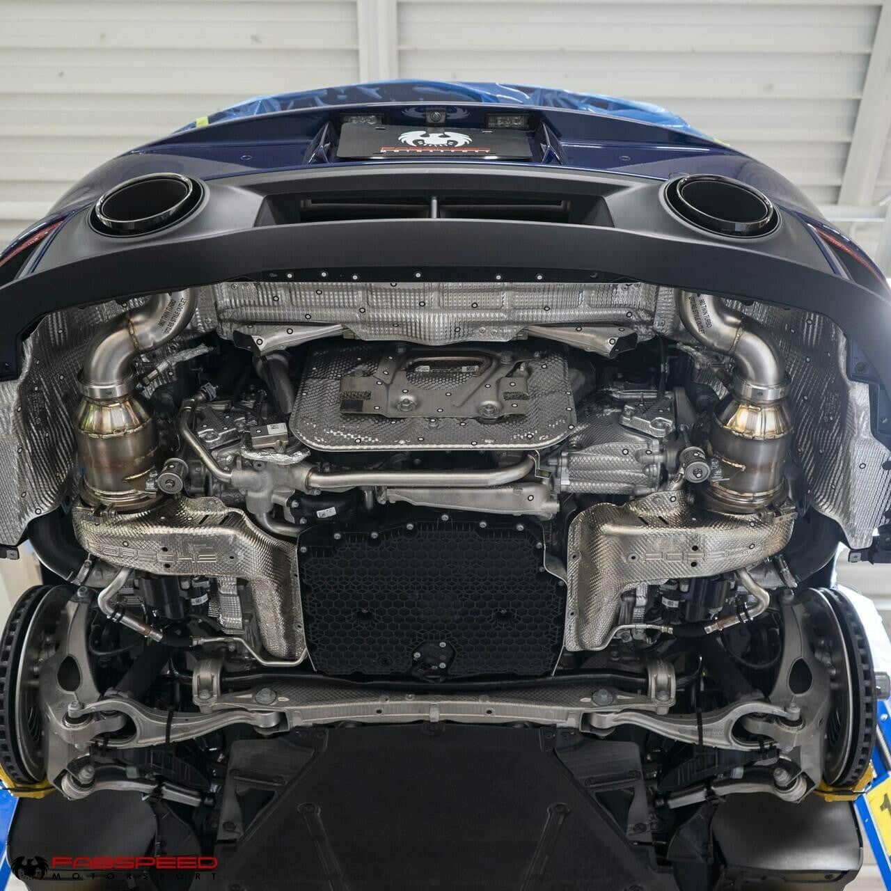 Kies-Motorsports Fabspeed Motorsports Fabspeed Porsche 992 Carrera Sport Catalytic Converters with GT2RS Style Outlets (2021+)