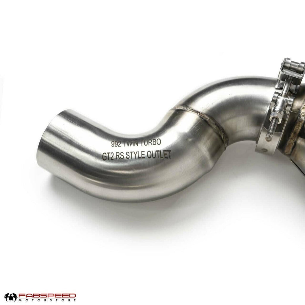 Kies-Motorsports Fabspeed Motorsports Fabspeed Porsche 992 Carrera Sport Catalytic Converters with GT2RS Style Outlets (2021+)