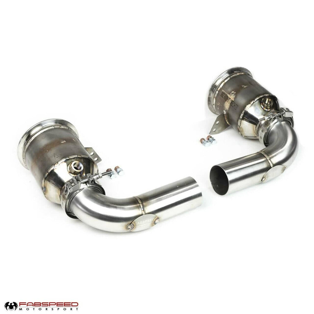 Kies-Motorsports Fabspeed Motorsports Fabspeed Porsche 992 Twin Turbo / Twin Turbo S Sport Catalytic Converters with GT2RS Style Outlets (2021+)