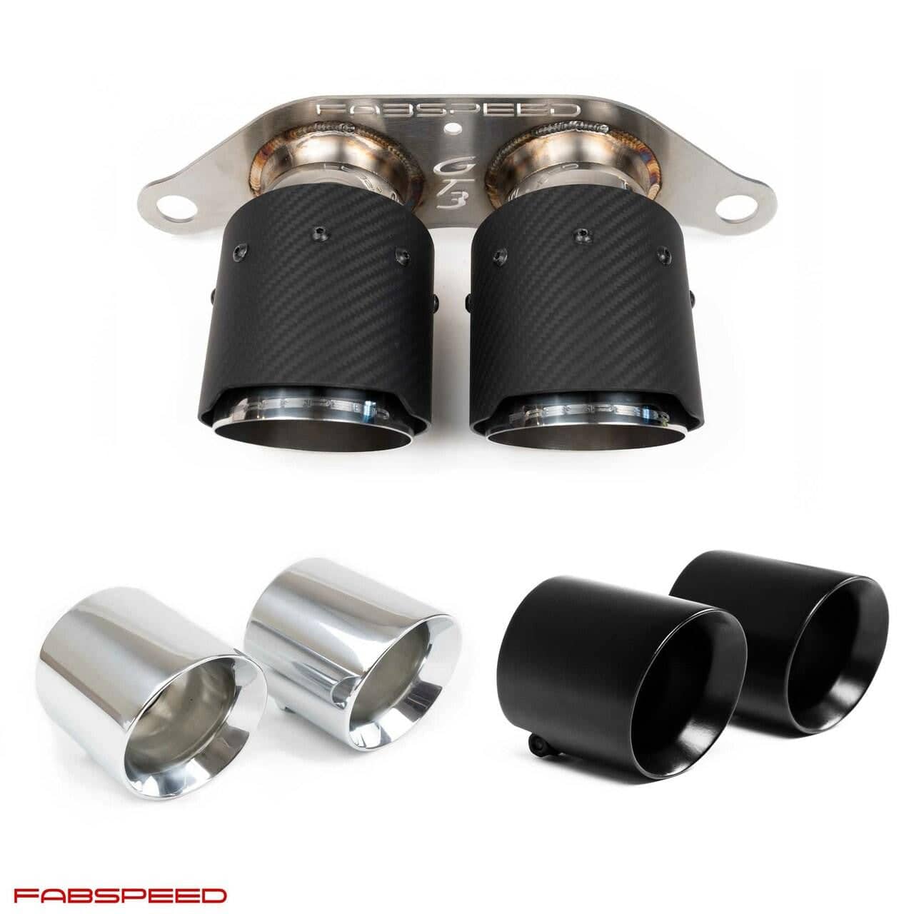 Kies-Motorsports Fabspeed Motorsports Fabspeed Porsche 997.2 GT3 / GT3 RS Deluxe Dual Style Tips (2010-2011)