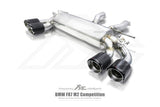 Kies-Motorsports Fi Exhaust BMW Fi Exhaust F87N M2 Competition |3.0T S55|2018+Front Pipe + Mid X-Pipe + Valvetronic Muffler + Quad Silver Tips (Retains OEM Valve Settings - No Remote)