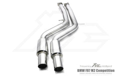Kies-Motorsports Fi Exhaust BMW Fi Exhaust F87N M2 Competition |3.0T S55|2018+Front Pipe + Mid X-Pipe + Valvetronic Muffler + Quad Silver Tips (Retains OEM Valve Settings - No Remote)