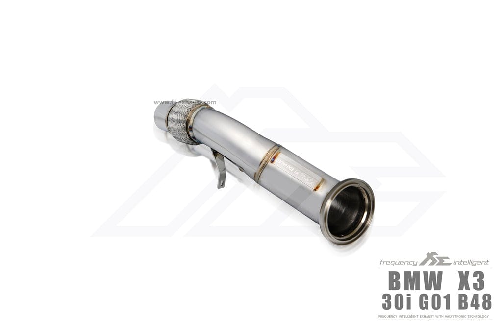 Kies-Motorsports Fi Exhaust BMW Fi Exhaust G01 X3 30i |B48|2019-2022 Front Pipe + Mid Pipe + Valvetronic Muffler + Dual Silver Tips (Retains OEM Valve Settings - No Remote)