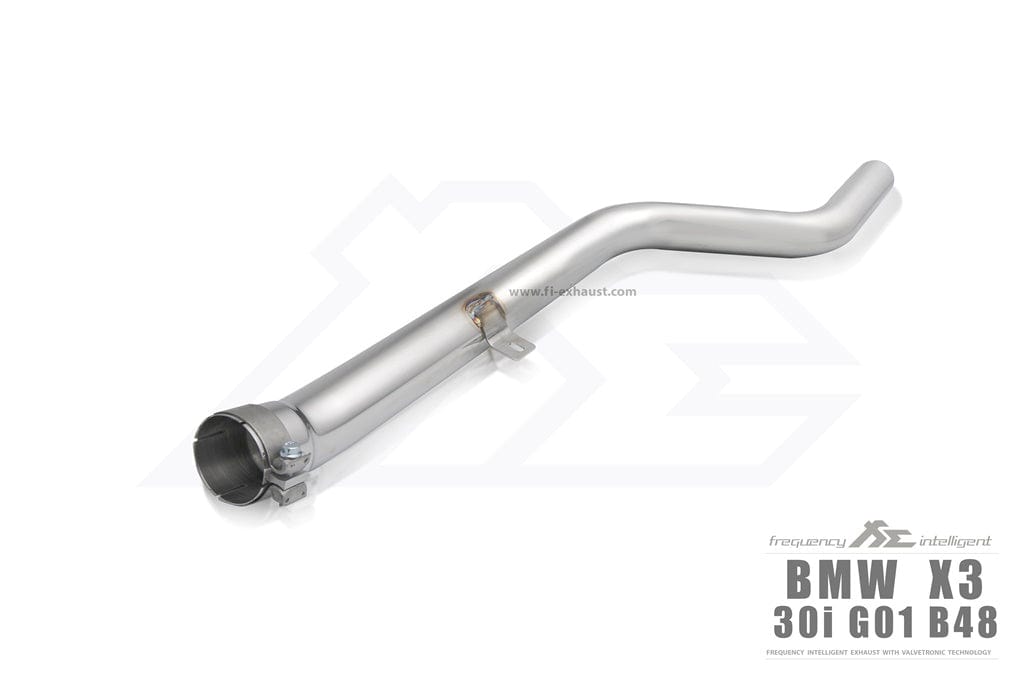 Kies-Motorsports Fi Exhaust BMW Fi Exhaust G01 X3 30i |B48|2019-2022 Front Pipe + Mid Pipe + Valvetronic Muffler + Dual Silver Tips (Retains OEM Valve Settings - No Remote)