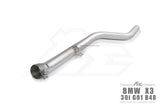 Kies-Motorsports Fi Exhaust BMW Fi Exhaust G01 X3 30i |B48|2019-2022 Front Pipe + Mid Pipe + Valvetronic Muffler + Dual Silver Tips (Retains OEM Valve Settings - No Remote)