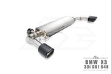 Kies-Motorsports Fi Exhaust BMW Fi Exhaust G01 X3 30i |B48|2019-2022 Front Pipe + Mid Pipe + Valvetronic Muffler + Dual Silver Tips (Retains OEM Valve Settings - No Remote)
