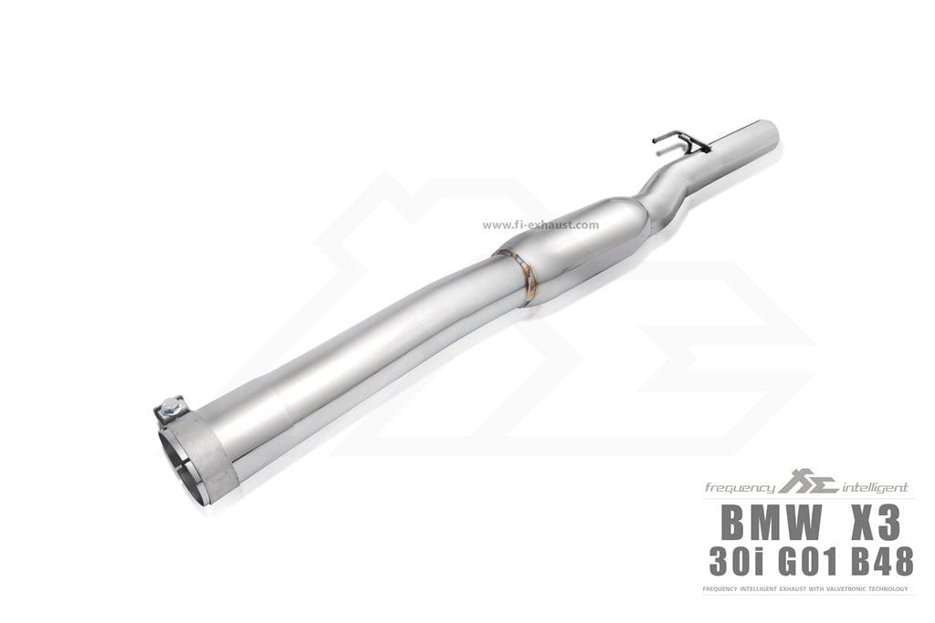 Kies-Motorsports Fi Exhaust BMW Fi Exhaust G01 X3 30i |B48|2019-2022 Front Pipe + Mid Pipe + Valvetronic Muffler + Dual Silver Tips (Retains OEM Valve Settings - No Remote)