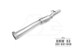 Kies-Motorsports Fi Exhaust BMW Fi Exhaust G01 X3 30i |B48|2019-2022 Front Pipe + Mid Pipe + Valvetronic Muffler + Dual Silver Tips (Retains OEM Valve Settings - No Remote)
