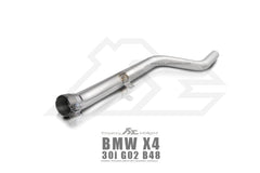Kies-Motorsports Fi Exhaust BMW Fi Exhaust G02 X4 30i |B48| 2019-2022+Front Pipe + Mid Pipe + Valvetronic Muffler + Dual Silver Tips (Retains OEM Valve Settings - No Remote)
