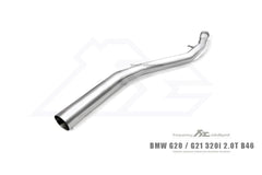 Kies-Motorsports Fi Exhaust BMW Fi Exhaust G20 / G21 320i 2.0T B46  |B46| 2019 +Front Pipe + Mid Pipe + Valvetronic Muffler + Dual Silver Tips + Standard Remote