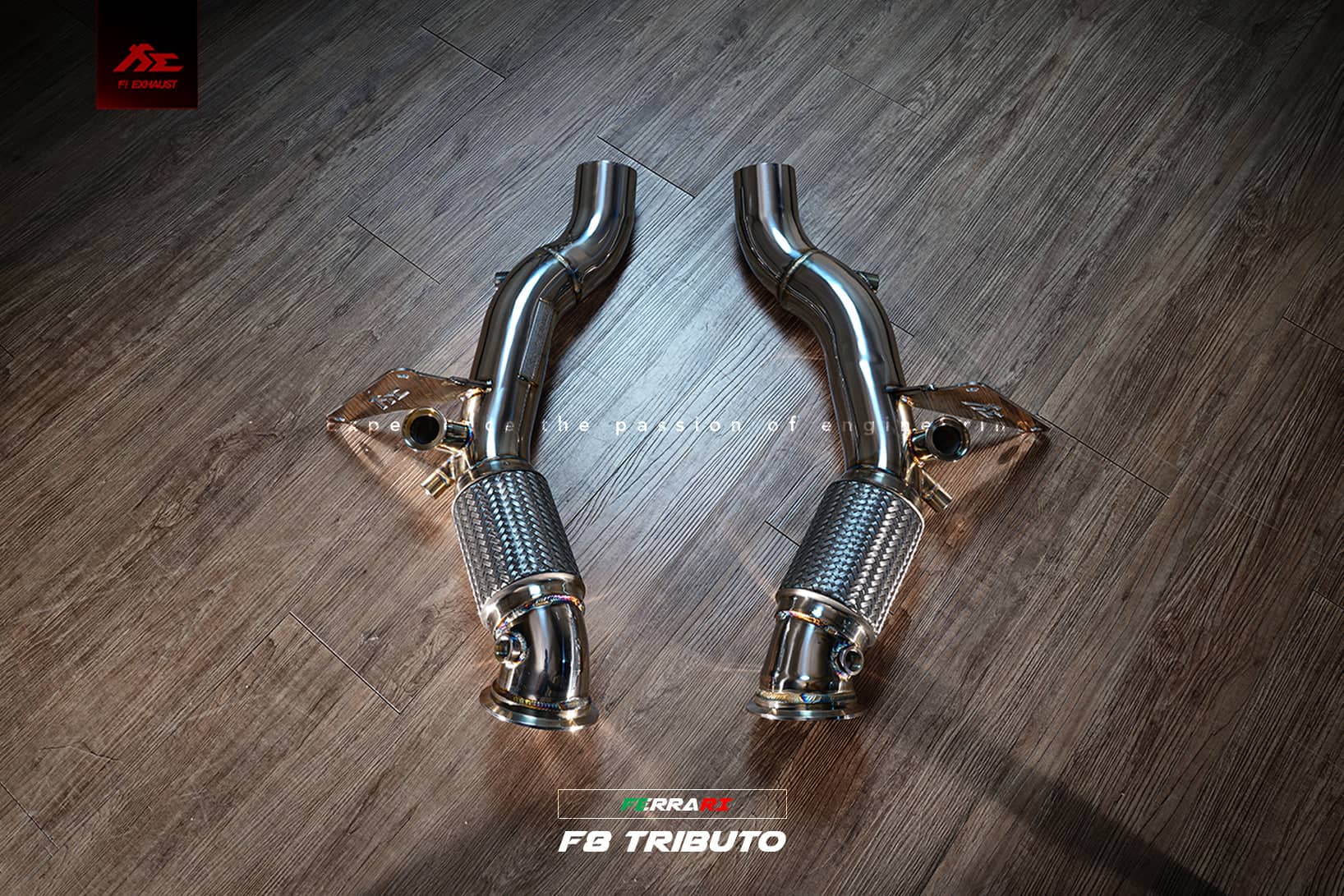 Kies-Motorsports Fi EXHAUST Ferrari F8 Tributo (OPF) | 2019-2023 Sport 200 Cell Downpipe