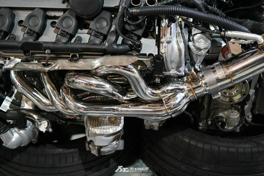 Kies-Motorsports Fi EXHAUST Lamborghini Huracan Performante LP640-4 Long Tube Catless Header With Ceramic Coating (Gold)