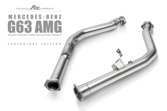 Kies-Motorsports Fi EXHAUST Mercedes-Benz W463 AMG G63 | 5.5TT M157 | Ultimate Double Quad Tips | 2012-2018 Catless Downpipe