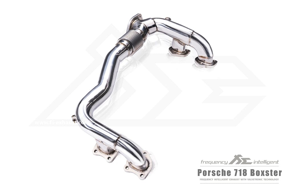 Kies-Motorsports Fi Exhaust Porsche 718 Boxster / Cayman|2.0L turbocharged flat-4|2016 +Mid Pipe + Valvetronic Muffler + Dual Silver Tips + Standard Remote