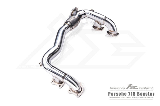 Kies-Motorsports Fi Exhaust Porsche 718 Boxster / Cayman|2.0L turbocharged flat-4|2016 +Mid Pipe + Valvetronic Muffler + Dual Silver Tips + Standard Remote