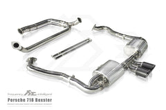 Kies-Motorsports Fi Exhaust Porsche 718 Boxster / Cayman|2.0L turbocharged flat-4|2016 +Mid Pipe + Valvetronic Muffler + Dual Silver Tips + Standard Remote