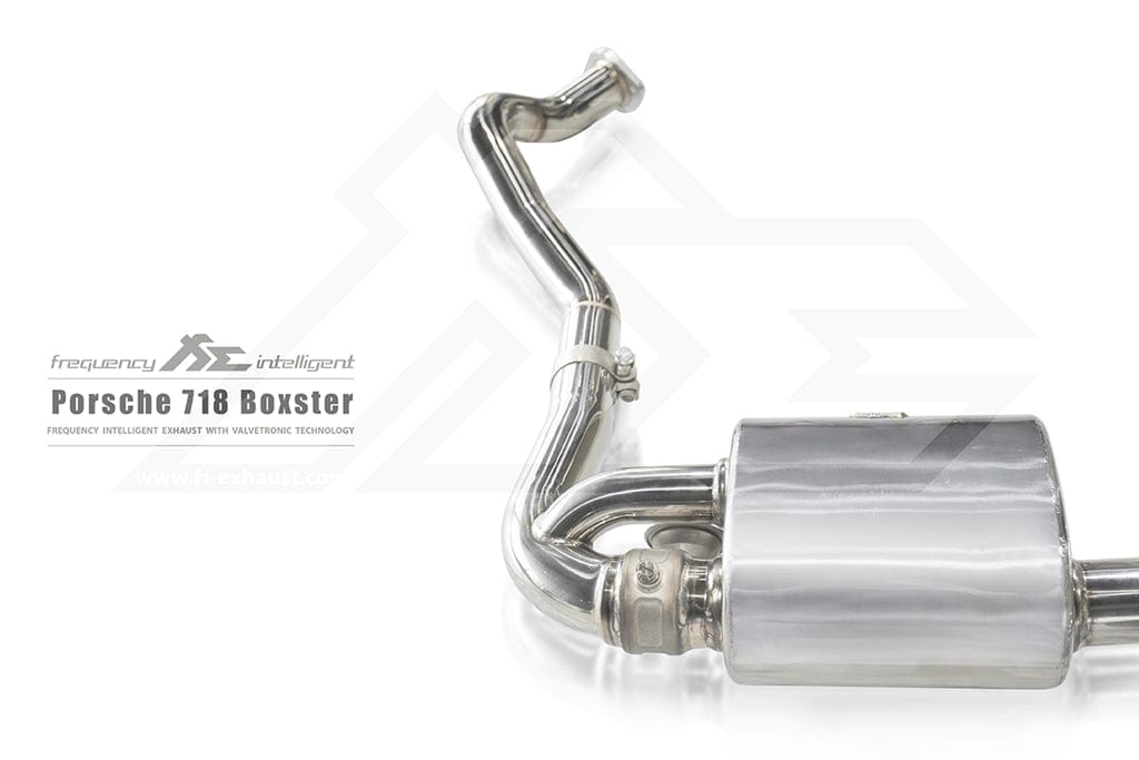 Kies-Motorsports Fi Exhaust Porsche 718 Boxster / Cayman|2.0L turbocharged flat-4|2016 +Mid Pipe + Valvetronic Muffler + Dual Silver Tips + Standard Remote