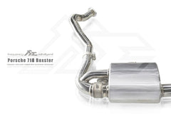 Kies-Motorsports Fi Exhaust Porsche 718 Boxster / Cayman|2.0L turbocharged flat-4|2016 +Mid Pipe + Valvetronic Muffler + Dual Silver Tips + Standard Remote