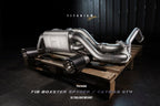 Kies-Motorsports Fi Exhaust Porsche 718 Cayman GT4 / Spyder Titanium|4.0 L MDG NA flat-6|2020 +Valvetronic Muffler (Titanium) + Dual Silver Tips (Stainless) (Retains OEM Valve Settings - No Remote) (Before 2020.2)