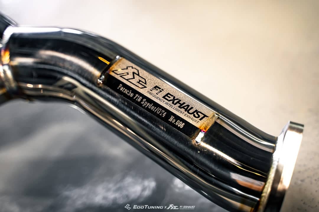 Kies-Motorsports Fi EXHAUST Porsche 718 GT4 RS  | 2022+ Catless Downpipe / Over Axle Pipe