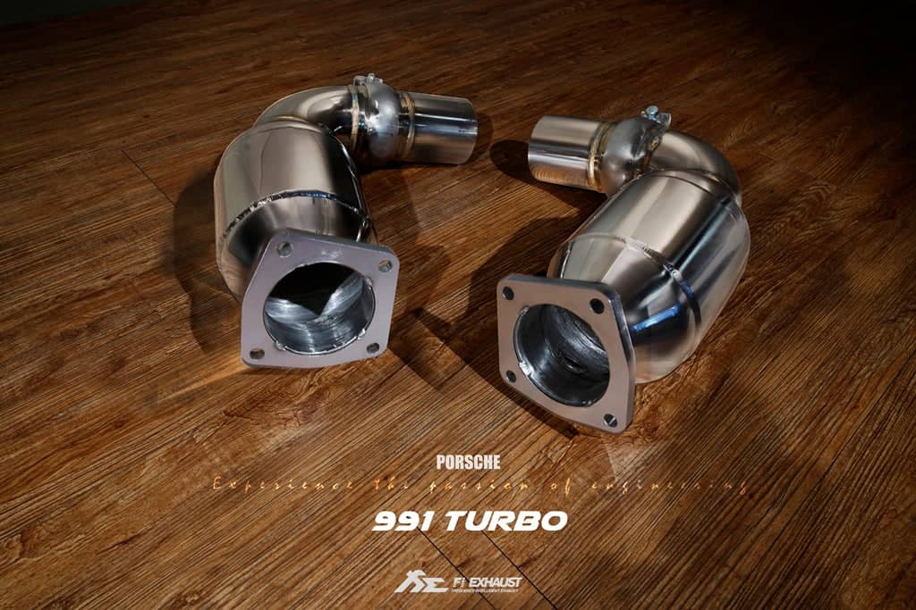 Kies-Motorsports Fi EXHAUST Porsche 991 Turbo / Turbo S (991.1 / 991.2) Sport 200Cell Downpipe Main image