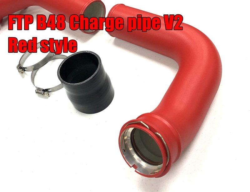 FTP BMW B48 B46 CHARGE PIPE RED (V2) Secondary image