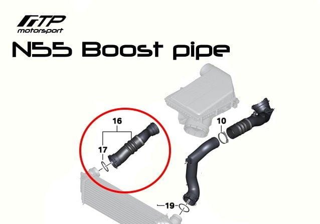 Kies-Motorsports FTP Motorsport FTP BMW E8X E9X E-N55 BOOST PIPE (TURBO TO INTERCOOLER CHARGE PIPE TIC) Main image