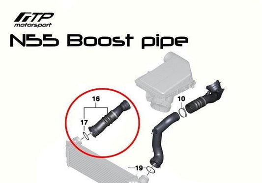 Kies-Motorsports FTP Motorsport FTP BMW E8X E9X E-N55 BOOST PIPE (TURBO TO INTERCOOLER CHARGE PIPE TIC)