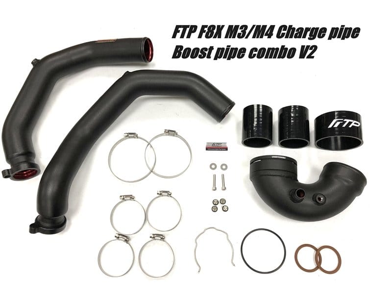 Kies-Motorsports FTP Motorsport FTP BMW S55 Charge pipe+Boost pipe combo V2 for F80 M3/F82 M4 Matte Black Main image