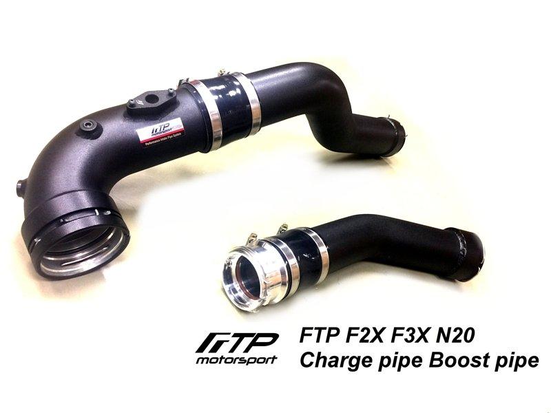 Kies-Motorsports FTP Motorsport FTP F2X F3X N20 N26 Charge Pipe Boost Pipe Combination Bundle Package (Color Options) 8AT / Black