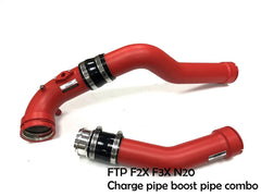 Kies-Motorsports FTP Motorsport FTP F2X F3X N20 N26 Charge Pipe Boost Pipe Combination Bundle Package (Color Options) 8AT / Red