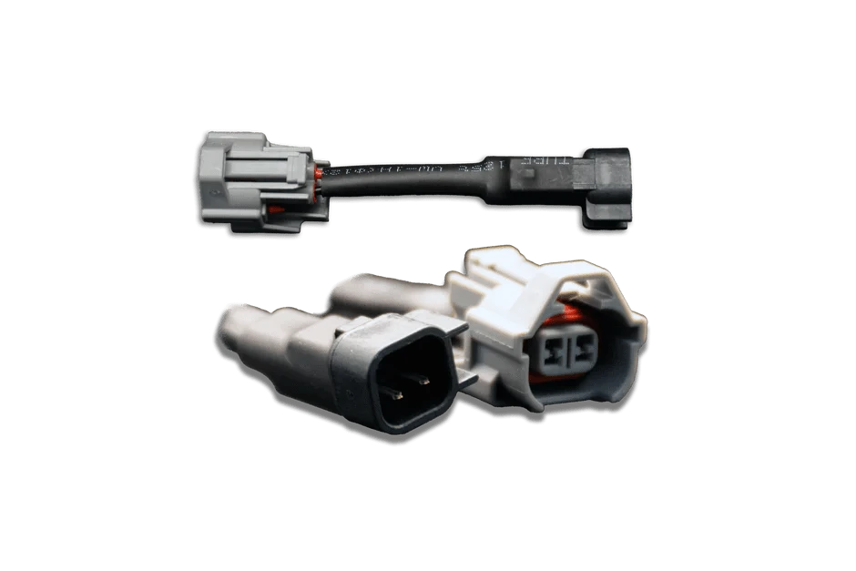 Kies-Motorsports Fuel Injector Clinic Set of 6 Denso (female) to US Car/EV6 (male) injector plug adaptors (padpdtou6)
