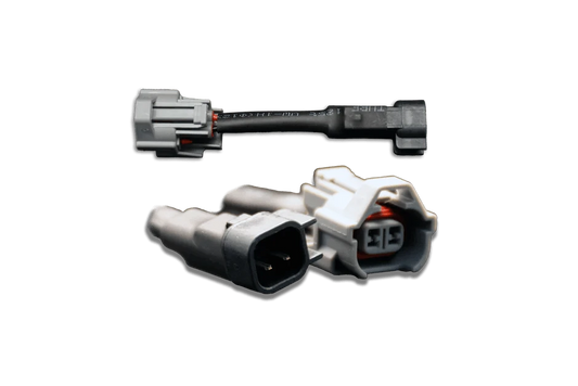 Kies-Motorsports Fuel Injector Clinic Set of 6 Denso (female) to US Car/EV6 (male) injector plug adaptors (padpdtou6)