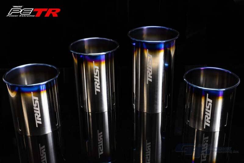 Kies-Motorsports GReddy GReddy Titanium Trust PE-TR Tip L 110MM x 115MM - Titanium Burnt Finish