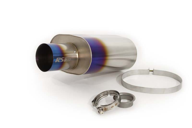 GReddy - Universal Titanium Oval Muffler 2.5in ID Muffler Inlet Secondary image