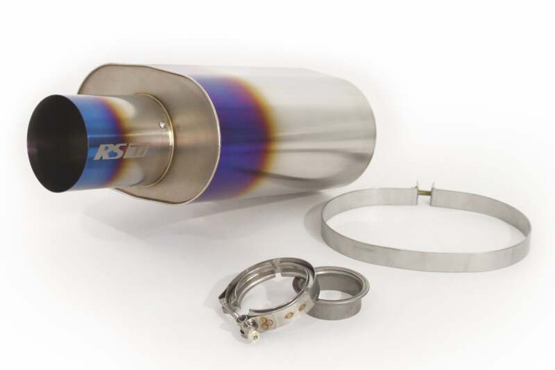 Kies-Motorsports GReddy GReddy - Universal Titanium Oval Muffler 2.5in ID Muffler Inlet Main image