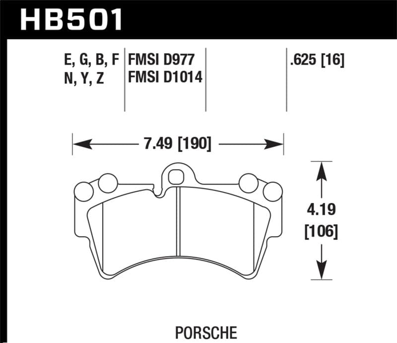 Kies-Motorsports Hawk Performance Hawk 03-10 Porsche Cayenne / 07-15 Audi Q7 Blue 9012 Front Race Pads