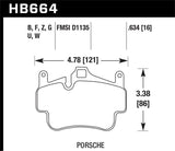 Kies-Motorsports Hawk Performance Hawk 05-08 Porsche 911 Carrera Front & Rear / 08 Boxster / 07-08 Cayman Front HPS Street Brake Pads