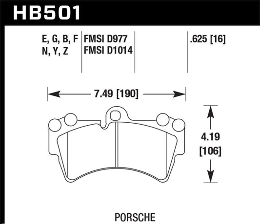 Kies-Motorsports Hawk Performance Hawk 07-10 Audi Q7 / 03-09 Porsche Cayenne / 04-09 VW Touareg DTC-60 Race Front Brake Pads