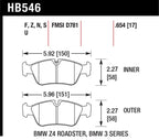 Kies-Motorsports Hawk Performance Hawk 08 BMW Z4 3.0L HPS 5.0 Front Brake Pads