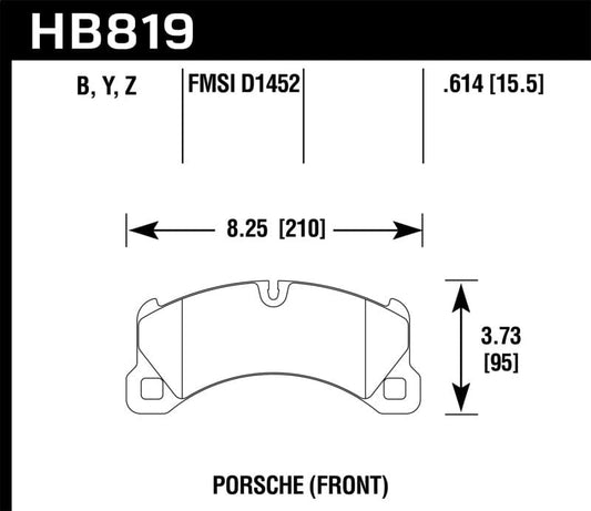 Kies-Motorsports Hawk Performance Hawk 11-13 Porsche Cayenne HPS 5.0 Front Brake Pads
