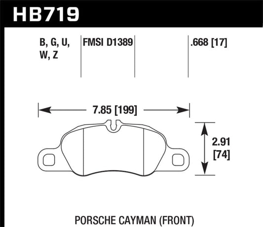 Kies-Motorsports Hawk Performance Hawk 13-16 Porsche 911 Front HPS 5.0 Brake Pads