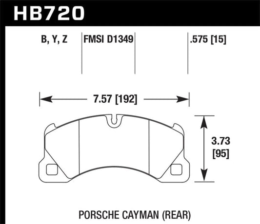 Kies-Motorsports Hawk Performance Hawk 15-17 Porsche Cayenne Front HPS 5.0 Brake Pads