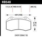 Kies-Motorsports Hawk Performance Hawk 15-19 Alfa Romeo 4C 1.7L Base OE Incl.Pad Wear Sensor Front ER-1 Brake Pads