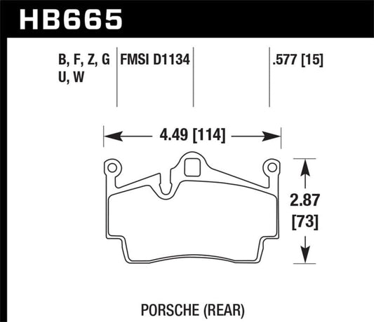 Kies-Motorsports Hawk Performance Hawk 17-20 Porsche 718 Boxster 2.0L Base Exc.Ceramic Composite Brakes Rear ER-1 Brake Pads