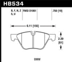 Kies-Motorsports Hawk Performance Hawk 2011 BMW 125i Front ER-1 Brake Pads